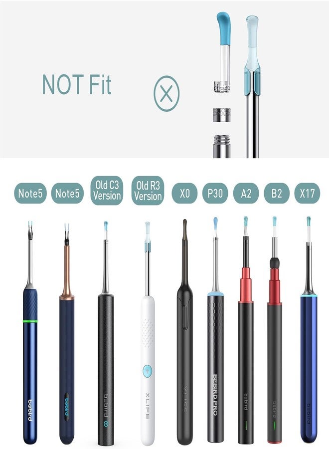 Bebird Replacement Tips Ear, 16 Pieces Waterproof Silicone Ear Spoon for Ear Wax Removal Endoscope, BEBIRD Original Ear Cleaner Tips Set for W3/R3/T15/X3/X17 PRO/D3Pro/T5/R1(Latest Version) - Image 4